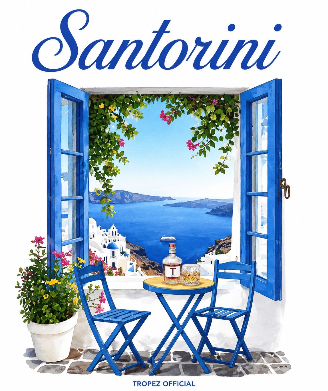 Santorini tee